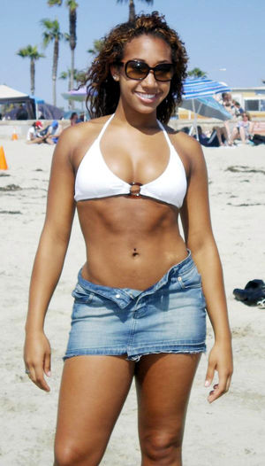 hot girl on beach
